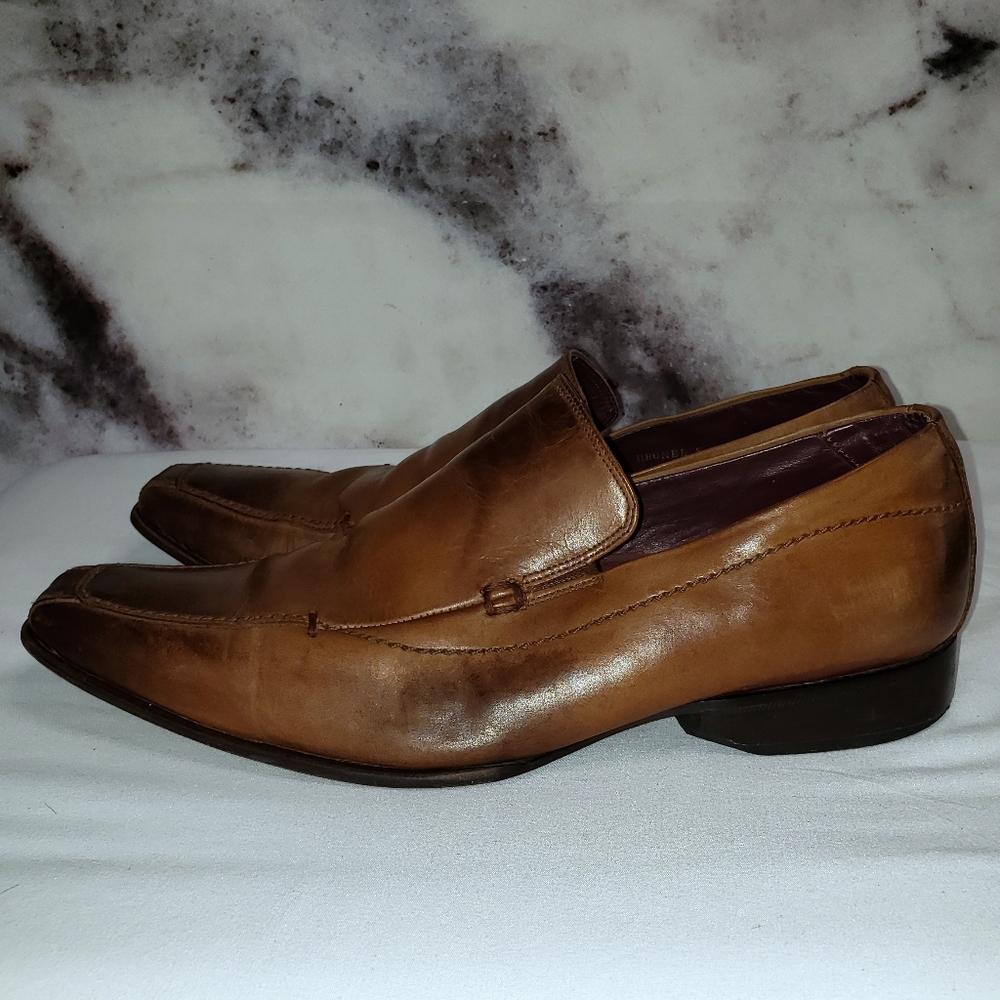 John White brown slip on loafers size 8 to 8.5 US - Picture 4 of 11